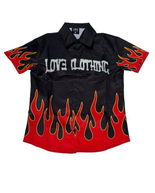 LOV3 FLAME BUTTON UP