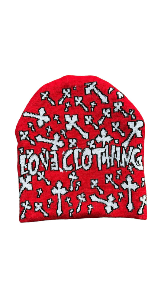 LOVE3 CLOTHING CROSS BEANIE